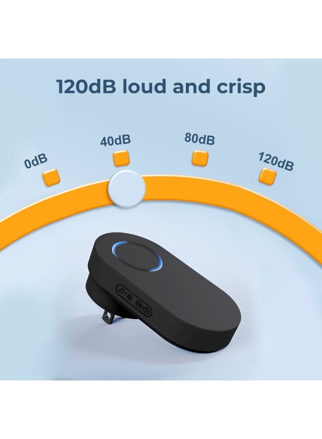 Mordely Wireless Doorbell for Home - Battery Operated, 350M, Wireless Door Bell w/LED Flash, 1 push button + 2 receiver - Image 5